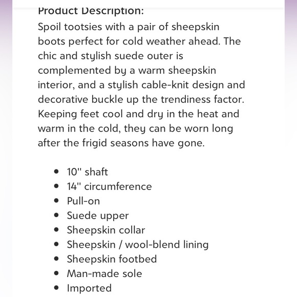 NWT Black Suede & Sheepskin Cable Knit Buckle Bear Paw Candice Boots - Picture 13 of 13